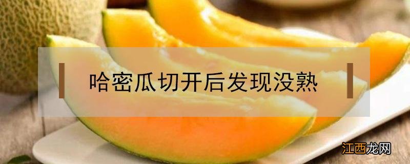 哈密瓜没熟透 哈密瓜切开后发现没熟