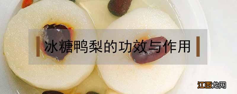 冰糖鸭梨的功效与作用 冰糖和梨的功效与作用