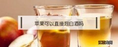 苹果可以泡白酒吗? 苹果可以直接泡白酒吗