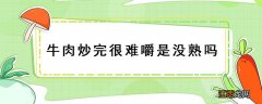 牛肉炒完很难嚼是没熟吗 为什么牛肉炒出来很难嚼