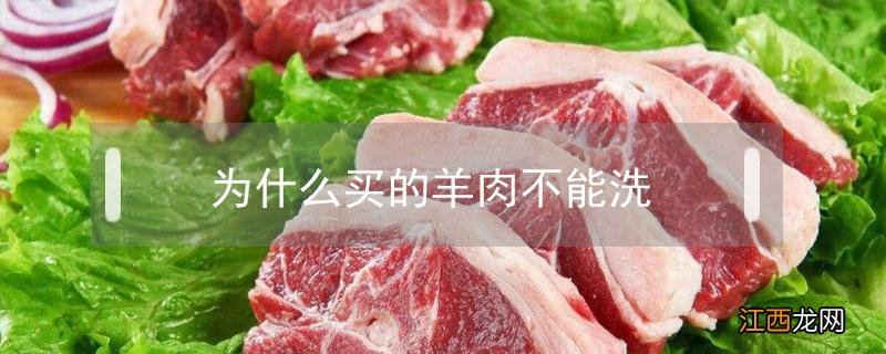 为什么买的羊肉不能洗 羊肉买回来为啥不能洗