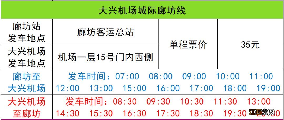 廊坊到大兴机场发车时间是几点 廊坊到大兴机场多长时间