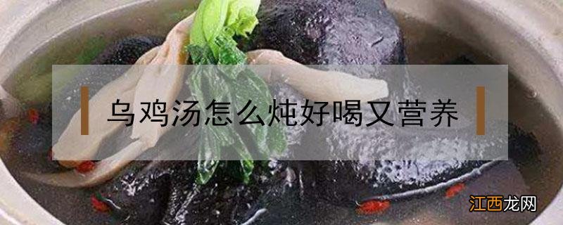 人参乌鸡汤怎么炖好喝又营养 乌鸡汤怎么炖好喝又营养