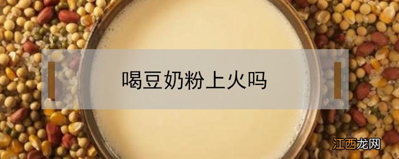 喝豆奶粉上火吗 喝豆奶粉上火吗?