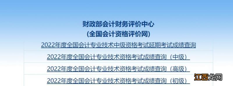 2023上海高级会计考试成绩查询时间+查询入口