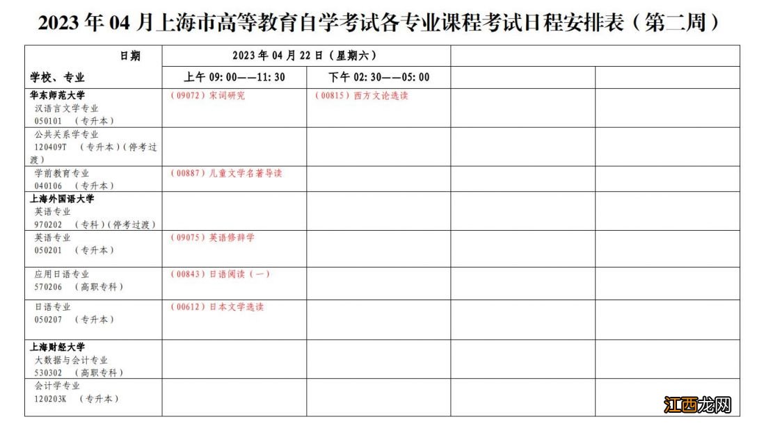 2021年上海自考报名时间和考试时间 2023上海自考报名时间及考试时间表