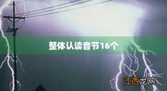 整体认读音节16个声母表图片 整体认读音节16个