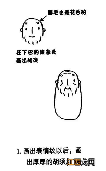 老人简笔画简单 老人简笔画