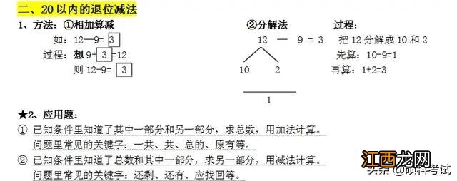 二年级上册进位退位加减法 退位加减法