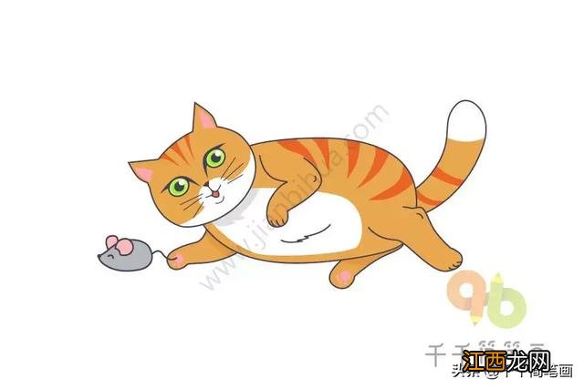 小猫简笔画彩色可爱 简单 小猫简笔画彩色