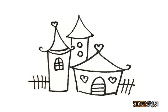 儿童城堡简笔画 颜色 儿童城堡简笔画
