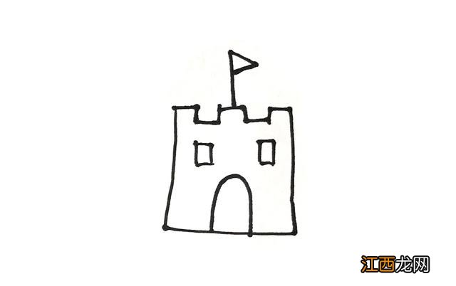 儿童城堡简笔画 颜色 儿童城堡简笔画