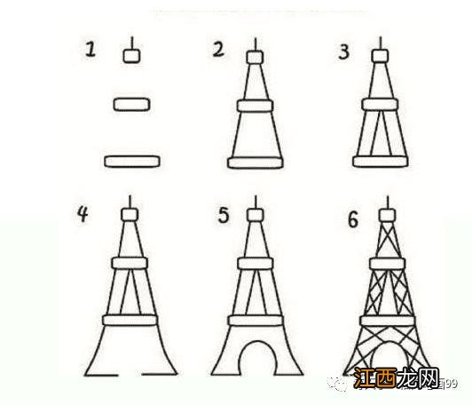 法国巴黎埃菲尔铁塔怎么画 埃菲尔铁塔怎么画