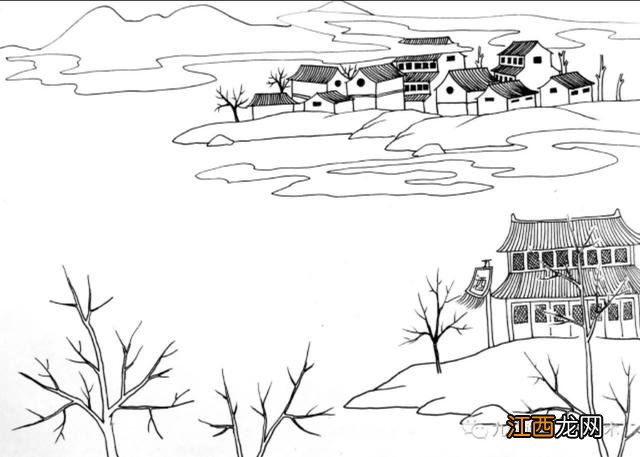 望天门山古诗配画图片 诗配画图片