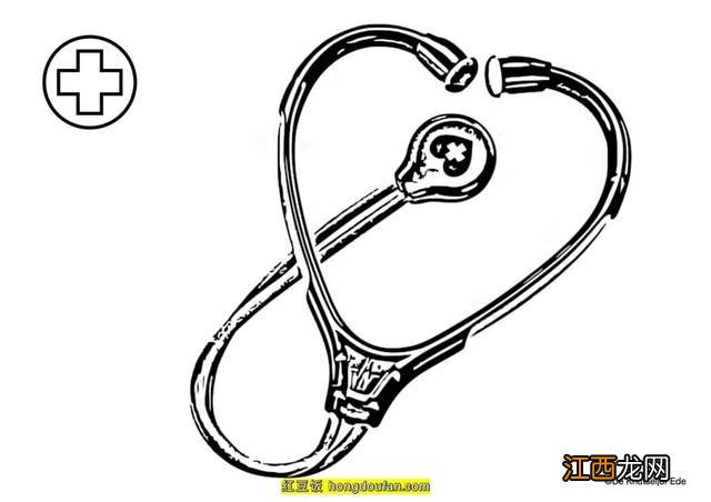 听诊器简笔画 卡通画 听诊器简笔画