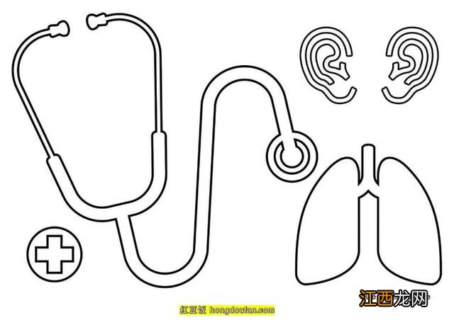 听诊器简笔画 卡通画 听诊器简笔画