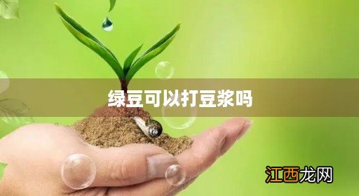 红豆和绿豆可以打豆浆吗 绿豆可以打豆浆吗