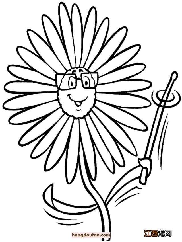 花朵简笔画彩色 漂亮 可爱 花朵简笔画彩色