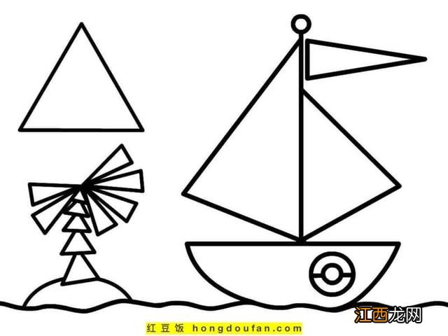 七巧板简笔画简单 七巧板简笔画