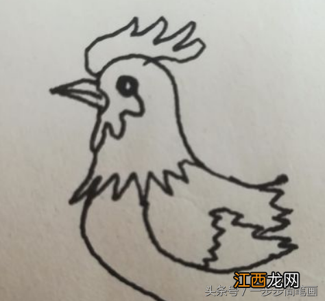 0岁学画画 儿童简笔画公鸡