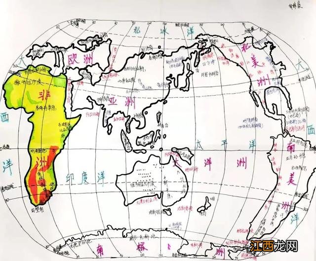 世界地图手抄报简单又漂亮 世界地图手抄报