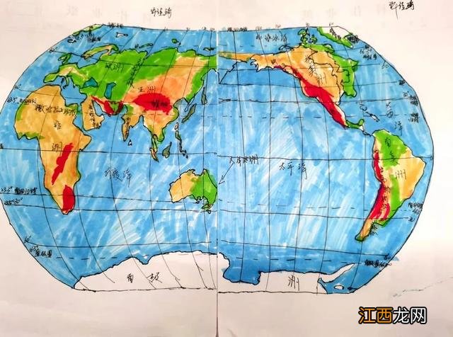 世界地图手抄报简单又漂亮 世界地图手抄报