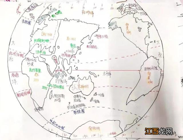 世界地图手抄报简单又漂亮 世界地图手抄报