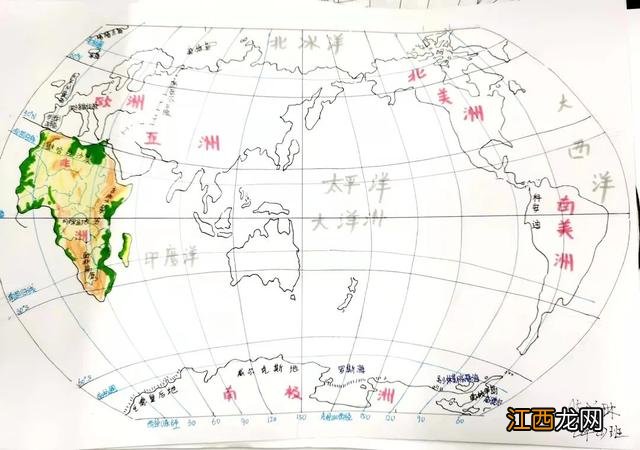 世界地图手抄报简单又漂亮 世界地图手抄报