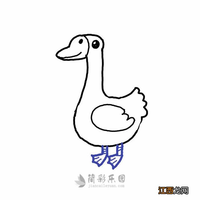 简笔画大白鹅图片 简笔画大白鹅