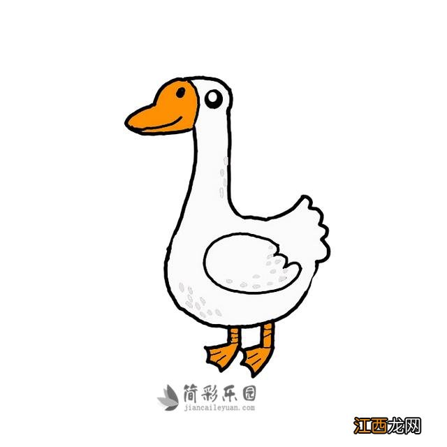 简笔画大白鹅图片 简笔画大白鹅