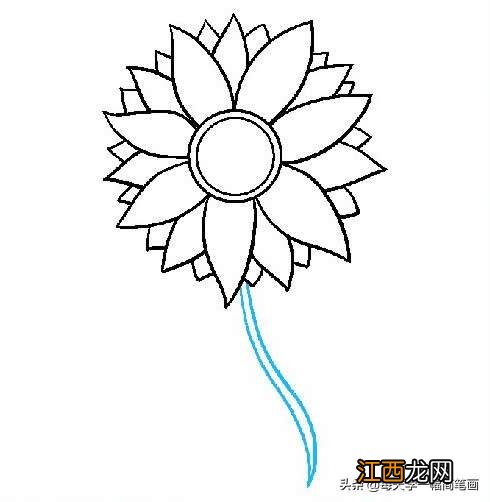 多个向日葵花简笔画 葵花简笔画