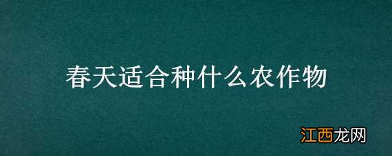 春天适合种什么农作物和花 春天适合种什么农作物