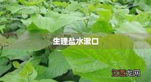生理盐水漱口后需要再用清水漱口吗? 生理盐水漱口