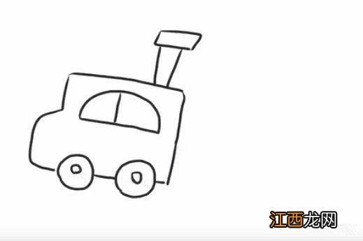 蒸汽火车简笔画视频 蒸汽火车简笔画