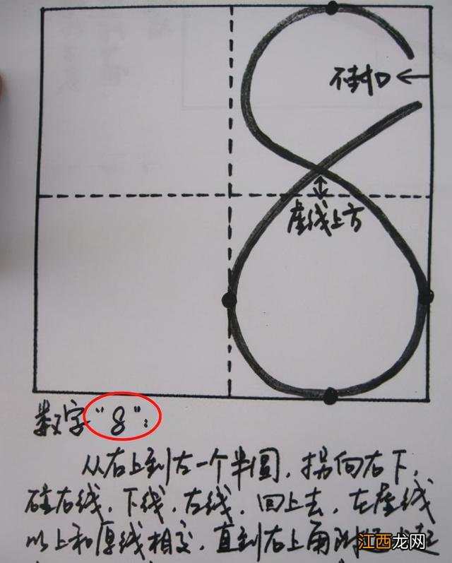 8的写法田字格 8的写法