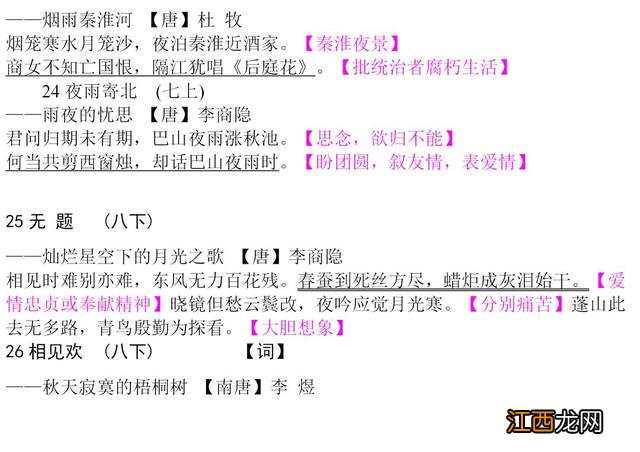 初中古诗词大全必背人教版视频 初中古诗词大全必背