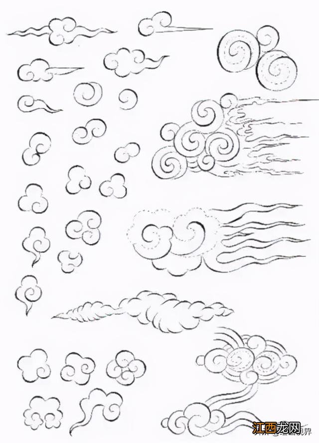 祥云简笔画 彩色 祥云简笔画