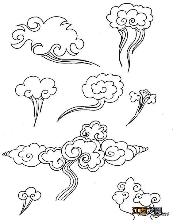 祥云简笔画 彩色 祥云简笔画