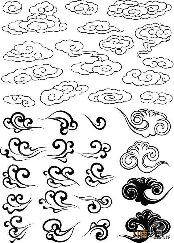 祥云简笔画 彩色 祥云简笔画
