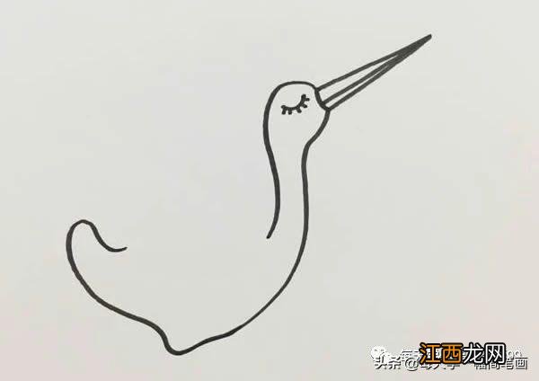 鹤的简笔画简单又可爱 鹤的简笔画