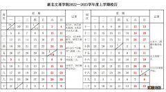 湖北文理学院校历表图片 湖北文理学院校历表图片大全