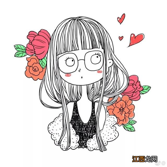 呆萌可爱小女孩简笔画 可爱小女孩简笔画