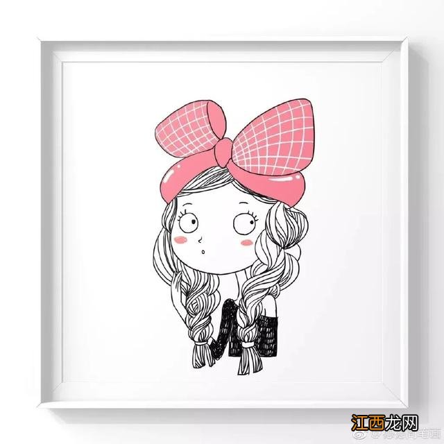 呆萌可爱小女孩简笔画 可爱小女孩简笔画