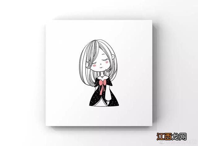 呆萌可爱小女孩简笔画 可爱小女孩简笔画