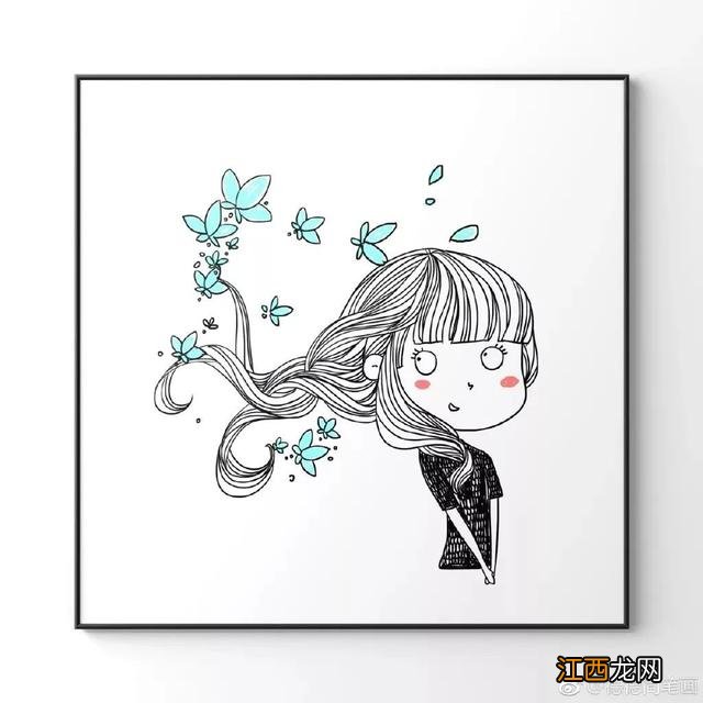 呆萌可爱小女孩简笔画 可爱小女孩简笔画