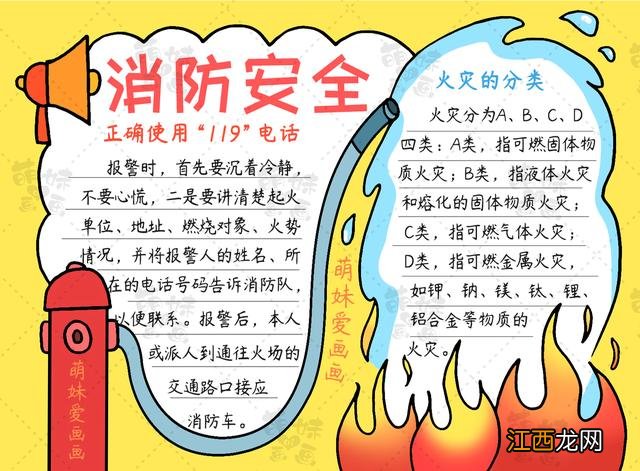 消防安全的画简单又漂亮 消防安全的画