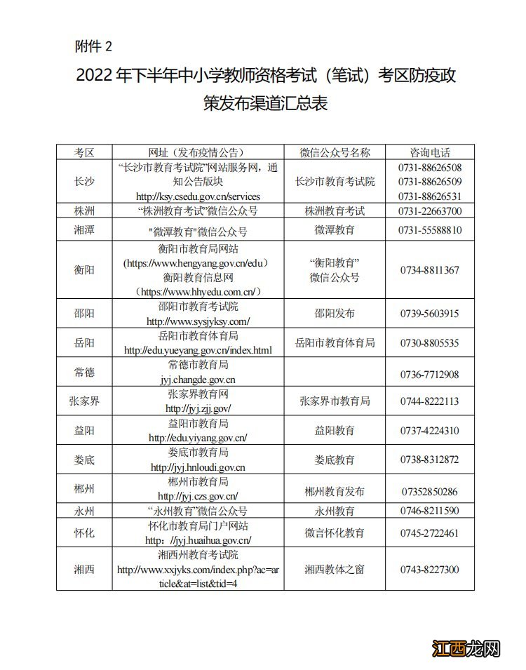 株洲教师资格证考试 2022下半年株洲中小学教师资格考试