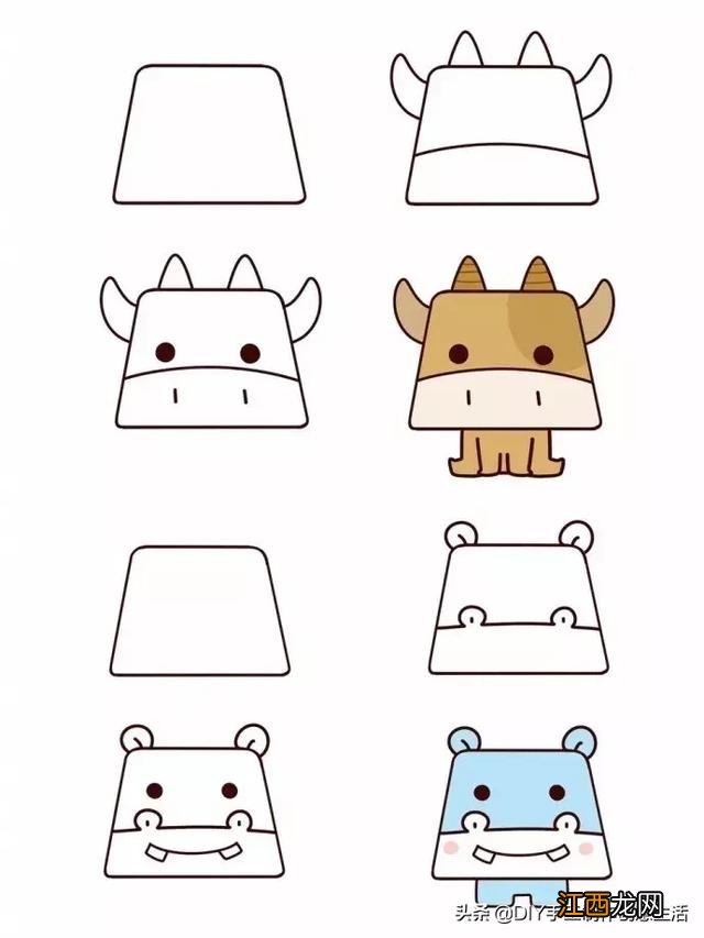 野猪简笔画图片大全可爱 野猪简笔画