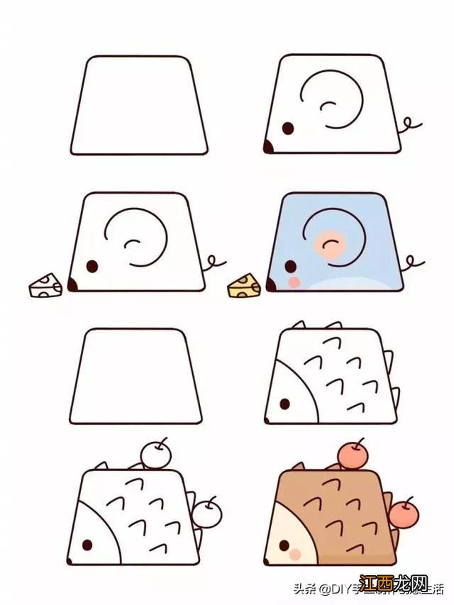 野猪简笔画图片大全可爱 野猪简笔画