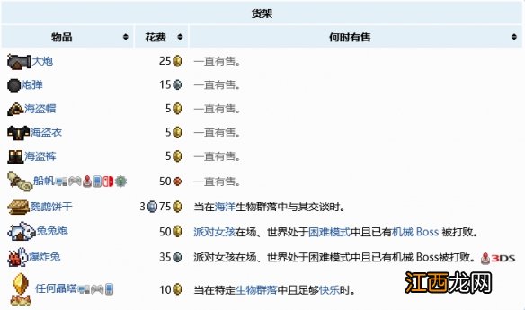 泰拉瑞亚海盗卖什么东西 泰拉瑞亚1.4海盗事件怎么触发